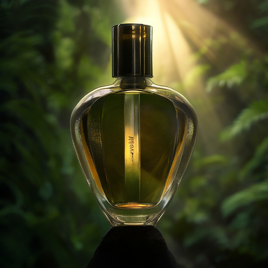 Fotografía de producto generada con IA en entorno natural de lujo